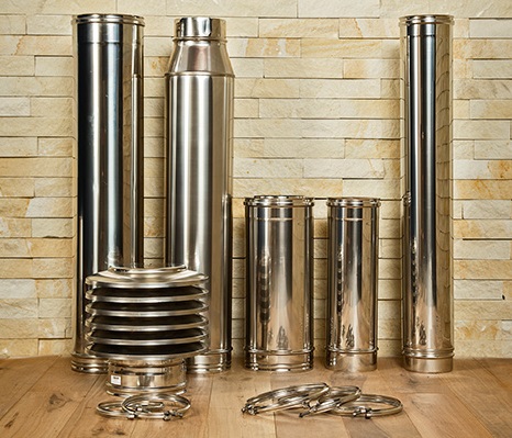 Insulated Double Wall Flue Kit Single Story Home High Ceiling